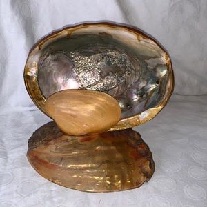 MCM Abalone Pearl Shell TV Lamp Night Light Desk Lamp